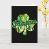 Carte Lucky Mama Saint-Patrick Irish Maman Shamrock Trèf (Fleur jaune)
