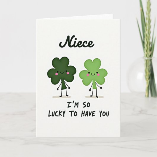 Carte Lucky Niece Greeting Card (Devant)