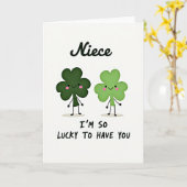 Carte Lucky Niece Greeting Card (Fleur jaune)