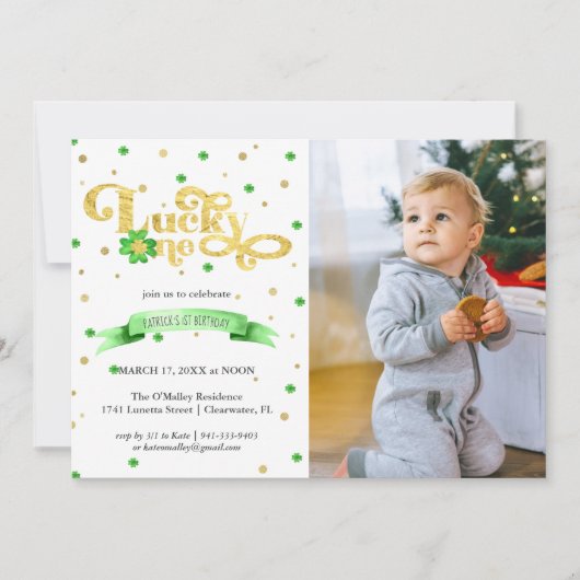 Carte Lucky One | St. Patrick's Day 1er anniversaire (Devant)