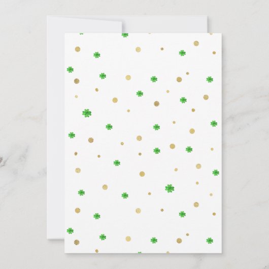 Carte Lucky One | St. Patrick's Day 1er anniversaire (Dos)