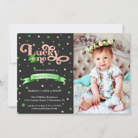 Carte Lucky One | St. Patrick's Day 1er anniversaire (Devant)