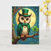 Carte Lucky Owl Festive Fun Card (Fleur jaune)
