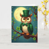 Carte Lucky Owl Moonlit Scene Card (Fleur jaune)
