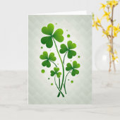 Carte Lucky Shamrock Bouquet Green Card (Fleur jaune)