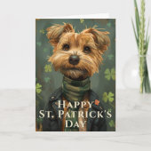 Carte Lucky Shamrock Dog St. Patrick’s Day (Devant)