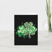 Carte Lucky Shamrock Leopard,checkered Patricks Day Funn (Devant)
