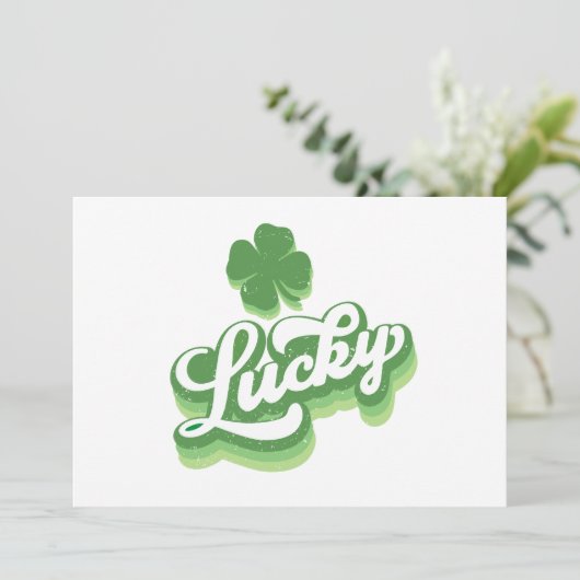 Carte Lucky Shamrock Saint-Patrick irlandais (Debout devant)