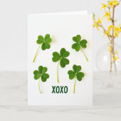 Carte Lucky Shamrocks Xoxo (Fleur jaune)