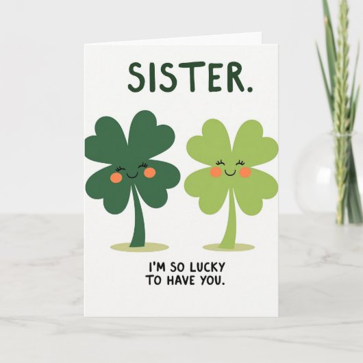 Carte Lucky Sister Card (Devant)