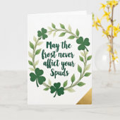 Carte Lucky Spuds Blessing Green Art Card (Fleur jaune)