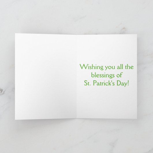Carte Lucky St. Patrick's Day Card (Intérieur)