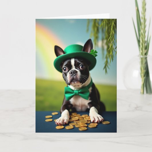 Carte Lucky Terrier St Patricks Day Card (Devant)