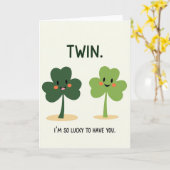 Carte Lucky Twin Shamrock Card (Fleur jaune)