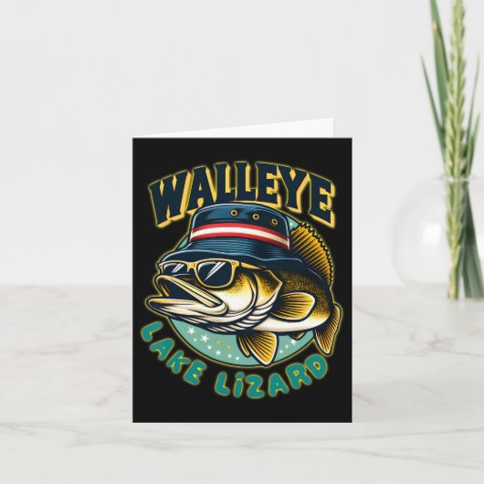 Carte Lucky Walleye Lake Lizard Fishing (Devant)