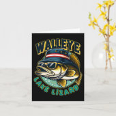 Carte Lucky Walleye Lake Lizard Fishing (Fleur jaune)