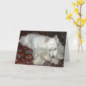 Carte Lucy avec son bébé (Fleur jaune)