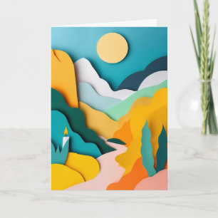 Carte Lueur de bougie de montagne en couches