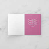 Carte Lui contre singe Anniversaire (Intérieur)