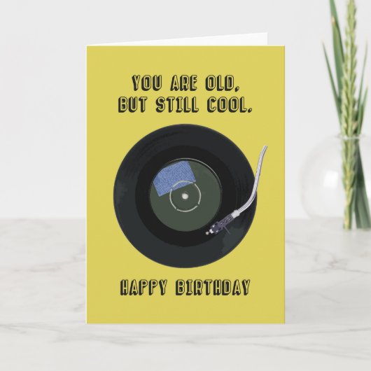 Carte Lui moderne encore Cool Vinyl Record Anniversaire  (Devant)