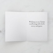 Carte Luke 24:6-7 Easter Card Risen Savior Scripture  (Intérieur)