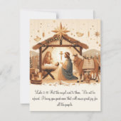 Carte Luke 2 Manger Scene Flat Card (Écrivez votre (Devant)