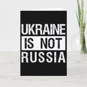 Carte L'Ukraine n'est pas la Russie - Soutenez l'Ukraine