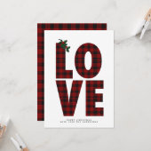 Carte Lumberjack LOVE Moderne Personnalisé (Devant/Arrière en situation)