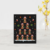 Carte Lumière d'arbre de Noël pour chien Coonhound améri (Fleur jaune)