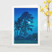 Carte Lumière de la lune à Magome, Hasui Kawase, Woodcut (Fleur jaune)