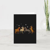 Carte Lumière de l'arbre de Noël du père Noël Horse (Devant)