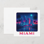 Carte Lumière de Miami - Skyline Néon (Devant / Derrière)