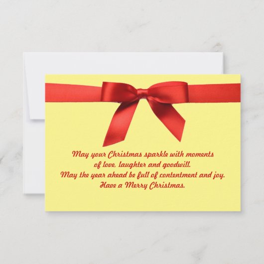 Carte Lumière de Noël (Dos)