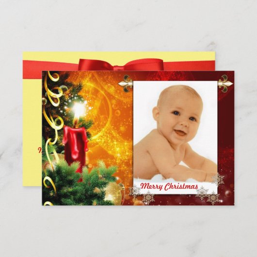 Carte Lumière de Noël (Devant / Derrière)