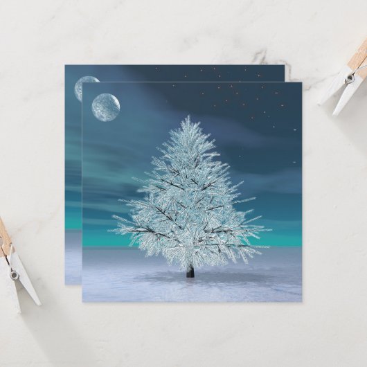 Carte Lumière de Noël (Devant/Arrière en situation)