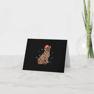 Carte Lumière de Noël de Terre-Neuve Amateur de chien
