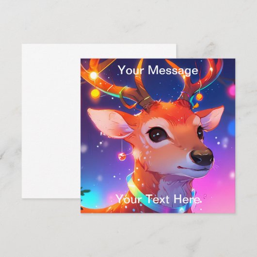 Carte Lumière de Noël enchantée (Devant / Derrière)