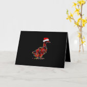 Carte Lumière de Noël Funny Duck à carreaux rouges assor (Fleur jaune)