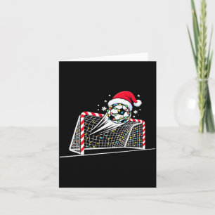 Carte Lumières de balle de but de football de Noël Santa