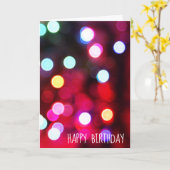 Carte Lumières de la fête du Bokeh (Fleur jaune)