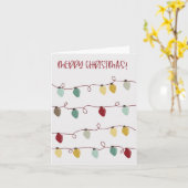 Carte Lumières de Noël (Fleur jaune)