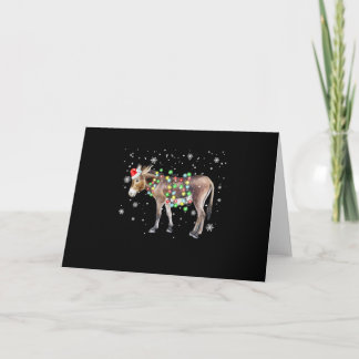 Carte Lumières de Noël de couleur d'âne | Cadeau d'âne d