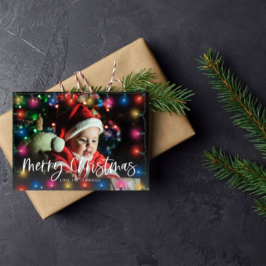 Carte Lumières de Noël et photo