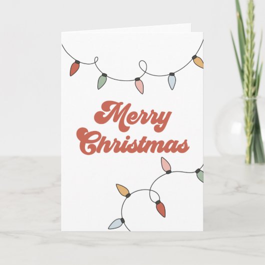 Carte Lumières de Noël Groovy (Devant)