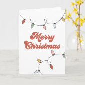 Carte Lumières de Noël Groovy (Fleur jaune)