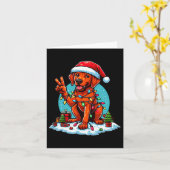 Carte Lumières de Noël Rhodesian Ridgeback de la main de (Fleur jaune)