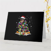 Carte Lumières de Noël Rottweiler Père Noël Arbre de Noë (Fleur jaune)