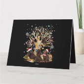 Carte Lumières de sapin de Noël de Field Spaniel Xmas Py (Dos)