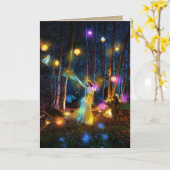 Carte Lumières nocturnes (Fleur jaune)