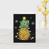 Carte Lumières Noël ananas (Fleur jaune)